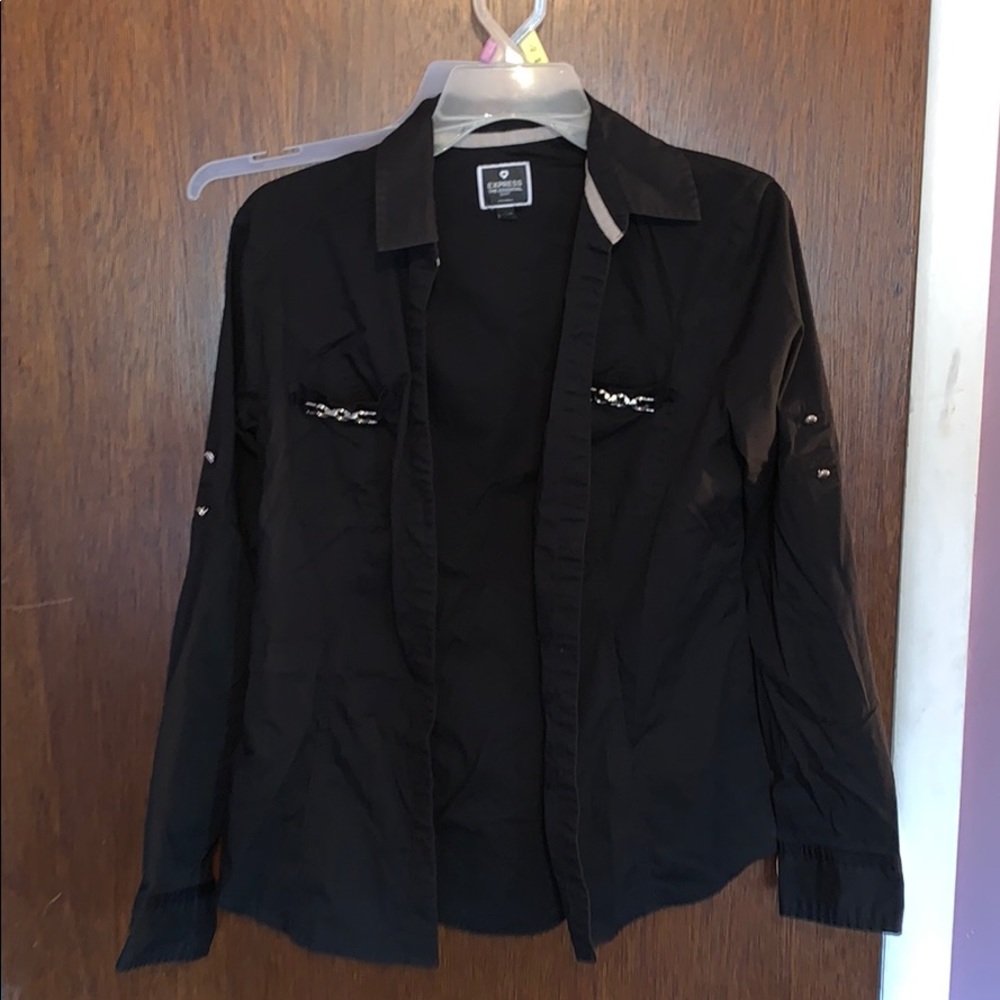 black button up dress shirt